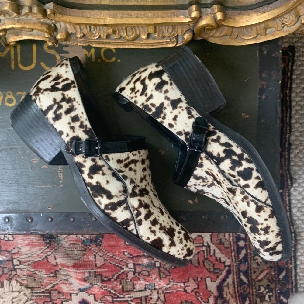 3.1 Phillip Lim Spotted Calf Hair Clog Loafers